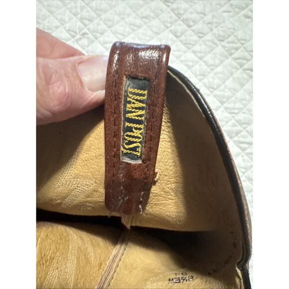 Dan Post Genuine Dark Brown Leather Men’s Western Cowboy Boots size Ew 8.5 - Picture 13 of 15